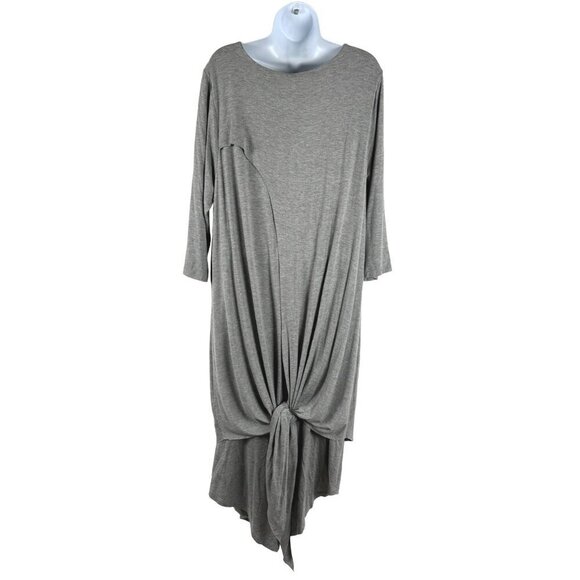 Soft Surroundings Alexandra Jersey Dress 1X Gray Asymmetric NWT DR-1613 - Picture 5 of 9
